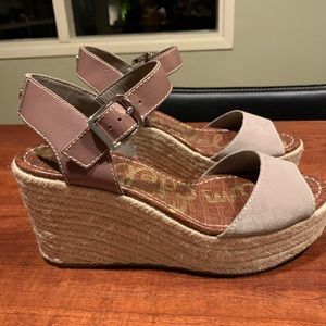 Sam Edelman Espadrille Wedge Sandal Taupe